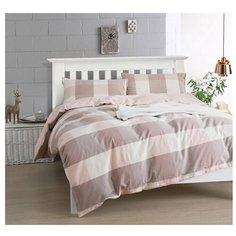 Постельное белье 2-спальное СайлиД N-8, сатин, 70 х 70 см, бежевая клетка