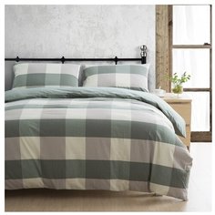 Постельное белье 2-спальное СайлиД N-7, сатин, 70 х 70 см, серая клетка