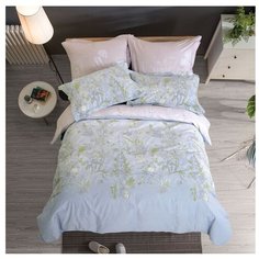 Постельное белье 2-спальное СайлиД B-195, сатин, 50 х 70 и 70 х 70 см, голубой