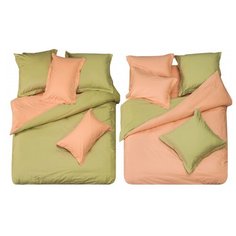 Постельное белье 1.5-спальное СайлиД L-10, сатин, 70 х 70 см, розовый/зеленый
