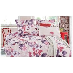 Постельное белье евростандарт Cleo Satin Lux 508-SL, сатин, 50 х 70 и 70 х 70 см, розовый