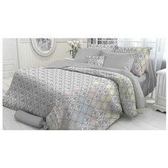 Постельное белье 1.5-спальное Verossa Damask, перкаль, 70 х 70 см, серый
