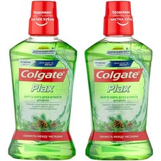 Colgate ополаскиватель PLAX Форте Кора дуба и Пихта для десен, 500 мл, 2 уп.