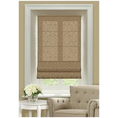 Римская штора Эскар Эмоджи (коричневый), 60х160 см