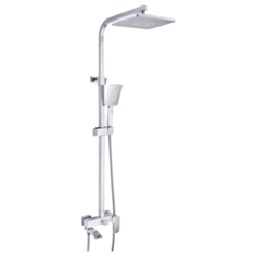 Душевая стойка Rose R1556 хром/белый