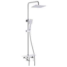 Душевая стойка Rose Rose R2536 хром/белый
