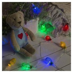 Гирлянда Luazon Lighting Нить с насадками Decor Пружинка фонарик 2388707 400 см, 20 ламп, мульти/прозрачный провод
