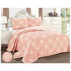 Комплект с покрывалом Cleo Melody 230х250 см, персиковый/оранжевый