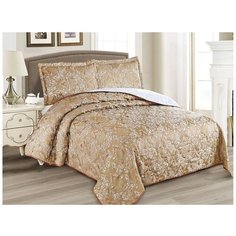 Комплект с покрывалом Cleo Gabriella 240х260 см, горчичный