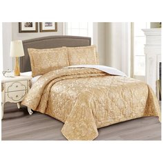 Комплект с покрывалом Cleo Gabriella 240х260 см, золотистый