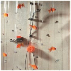 Штора для ванной Spirella Goldfish 180х200 оранжевый