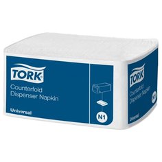Белые диспенсерные салфетки Tork Сounterfold