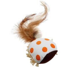 Игрушка для кошек Japan Premium Pet в виде шарика с кошачьей мятой белый/коричневый