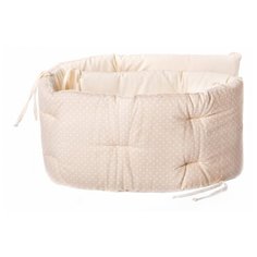 Бортик в кроватку HoneyMammy Small "Dots Beige" 180x25см