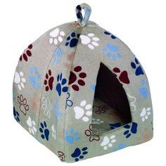 Домик для кошки LISSI 33х33х38см светло-серый Nobby