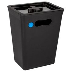 Контейнер для мусора с крышкой и возможностью подвешивания 15л графит Plast Team