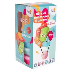 Набор для детской лепки "Лёгкий пластилин 6 цветов" Genio Kids