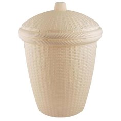 Корзина для белья круглая с крышкой Natural Style 30л ротанг Слоновая кость BranQ