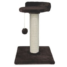 ЗВЕРЬЕ МОЕ Когтеточка-столбик с полкой, сизаль, венге. 40*40*60см Зверьё Моё