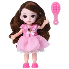 Кукла Малышка Лили брюнетка с расческой, 16 см, Funky Toys FT72004