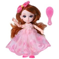 Кукла Малышка Лили рыженькая с расческой, 16 см, Funky Toys FT72001