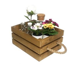 Ящик из дерева орех с веревкой Glwood