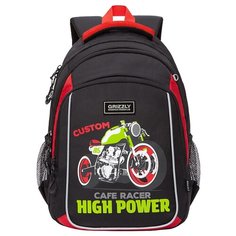 Grizzly Рюкзак (RB-152-3), черный/красный