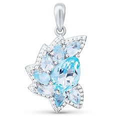 Silver WINGS Подвеска из серебра топаз, куб.цирконий 23knys1619-155