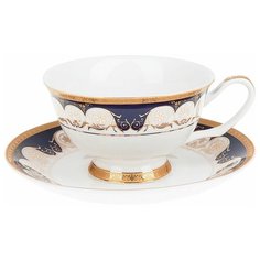Best Home Porcelain Набор чайных пар "Indigo" 4 предмета, 200 мл (подарочная упаковка)