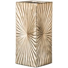 Ваза для цветов Lefard Звездные грани золотая, 10,5х10,5х25 см