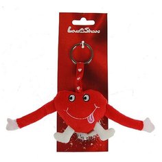 Брелок Русские подарки 16513 сердечко, красный, текстиль