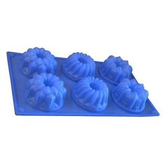 Форма для кексов REGENT INOX Ассорти, Силикон, синяя 30*17,5*4 см