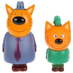 Игрушка пластизоль для ванны Капитошка Три Кота папа и Компот, 2шт., сетка