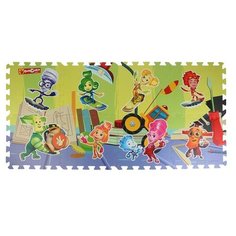 Коврик-Пазл "Играем Вместе" "Фиксики" 8 Сегментов, Каждый 31.5*31.5См