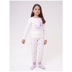 2931270 Пижама: Джемпер, брюки "Планеты", Liza Volkova, размер 134, состав: 100% хлопок, цвет Молочный