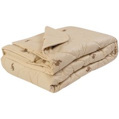 Одеяло ТекСтиль Верблюжья шерсть х/в, всесезонное, 140 х 205 см (бежевый)