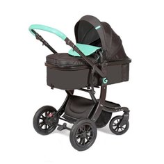 Коляска-трансформер Giovanni G-Moov GS9600 (без рюкзака), black/mint