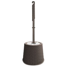 Комплект для туалета с ершиком ротанг венге SVIP