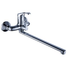 Смеситель Diadonna D111 для ванны латунный с длинным поворотным изливом 35 см и душевой лейкой