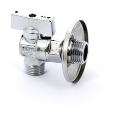 Кран шаровой Bugatti Minnesota (арт.833) латунный хромированный угловой, 1/2" x 1/2" с отражателем