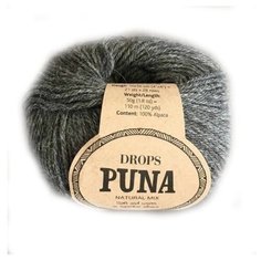 Пряжа DROPS Puna, цвет Темно серый, 4 мотка