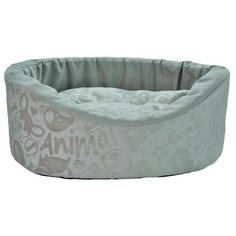 Лежак для домашних животных HOMEPET Велюр 49 см х 43 см х 17 см, бежевый