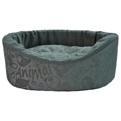 Лежак для домашних животных HOMEPET Велюр 43 см х 38 см х 15 см, серый