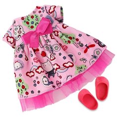 Комплект одежды с обувью "Ася Клубничный мусс" для куклы 26-34 см Весна