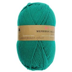 Пряжа Пехорка Мериносовая, цвет изумруд, 5 мотков
