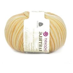 Пряжа Пехорка Элитная, цвет желтый, кремовый, персиковый, 5 мотков