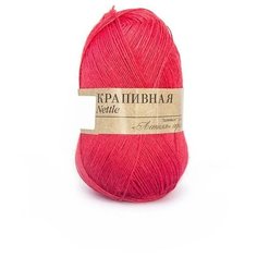 Пряжа Пехорка Крапивная, цвет красный мак, 5 мотков