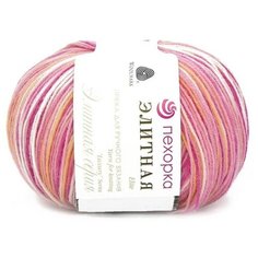 Пряжа Пехорка Элитная, цвет розовая фуксия, 5 мотков