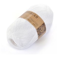 Пряжа Пехорка Крапивная, цвет белый, 5 мотков