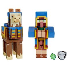 Фигурки Mattel Minecraft Странствующий торговец и Лама GTP29